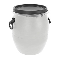 Бочка пластиковая 48 л с хомутом белая в Воронеже