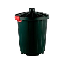 Мусорный бак с крышкой на колесах 105 л темно-зеленый 105 темно-зеленый в Воронеже