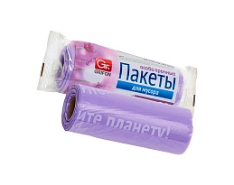 Мешки для мусора 35 л, ароматизированные, сиреневые, в рулоне 20 шт., ПНД, 12 мкм, 560х530 мм, GRIFON Полевые Цветы, 100-034 в Воронеже