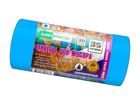 Мешки для мусора 35 л, ароматизированные, синие, в рулоне 30 шт., ПНД, 12 мкм, 640х500 мм, EXTRA, 3530661 в Воронеже