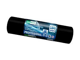 Мешки для мусора 180 л, ароматизированные, черные, в рулоне 10 шт., ПВД, 30 мкм, 1100х930 мм, PROFESSIONAL, 1801044 в Воронеже