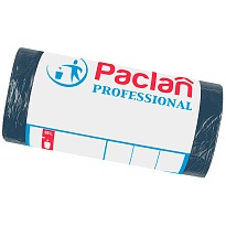 Мешки для мусора 35 л, черный, в рулоне 50 шт., ПНД, 6,2 мкм, 600х500 мм, PACLAN Professional, 604077 в Воронеже