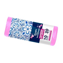 Мешки для мусора 10 л, розовые, в рулоне 30 шт., ПНД, 8 мкм, 470х360 мм, Узоры Чистоты, МУ3582 (МГ-10роз) в Воронеже