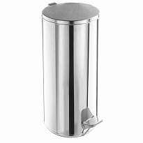 Урна для мусора с педалью, усиленное, Титан, 50 л, кольцо под мешок, нержавеющая сталь, хром в Воронеже