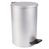 Ведро для мусора с педалью, усиленное, Титан, 10 л, серое, оцинкованная сталь в Воронеже
