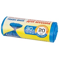 Мешки для мусора 90 л, синие, в рулоне 20 шт., ПНД, 14 мкм, 900х700 мм, LAIMA ULTRA, 607693 в Воронеже Мешки для мусора 90 л, синие, в рулоне 20 шт., ПНД, 14 мкм, 900х700 мм, LAIMA ULTRA, 607693 в Воронеже