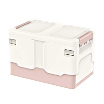 Ящик пластиковый складной белый, дно розовое, 370х240х240 мм в Воронеже
