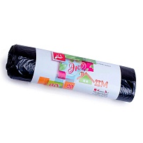 Мешки для мусора 60 л, черные, в рулоне 20 шт., ПНД, 7 мкм, 700х600 мм, Концепция Быта ЭкоДом, 601349 в Воронеже