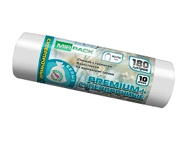 Мешки для мусора 180 л, ароматизированные, белые, в рулоне 10 шт., ПВД, 35 мкм, 1100х930 мм, PREMIUM+, 180105302 в Воронеже Мешки для мусора 180 л, ароматизированные, белые, в рулоне 10 шт., ПВД, 35 мкм, 1100х930 мм, PREMIUM+, 180105302 в Воронеже