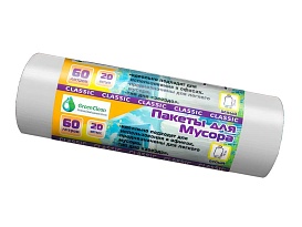 Мешки для мусора 60 л, белые, в рулоне 20 шт., ПНД, 7 мкм, 700х600 мм, MIRPACK Classik, 602052 в Воронеже Мешки для мусора 60 л, белые, в рулоне 20 шт., ПНД, 7 мкм, 700х600 мм, MIRPACK Classik, 602052 в Воронеже