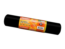 Мешки для мусора 180 л, ароматизированные, черные, в рулоне 10 шт., ПВД, 80 мкм, 1100х930 мм, EXPORT, exp18010142 в Воронеже