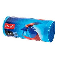 Мешки для мусора 35 л, с ушками, синие, в рулоне 30 шт., ПНД, 10,5 мкм, 640х500 мм, PACLAN Multitop, 600819 в Воронеже
