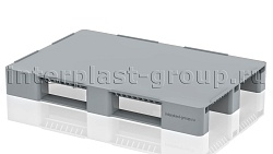 Поддон пластиковый сплошной 1200х800х150 с бортиками серый