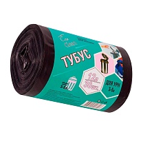 Мешки для мусора 12 л, черные, в рулоне 30 шт., ПНД, 6 мкм, 550х320 мм, Концепция Быта Tubus, 604936 в Воронеже