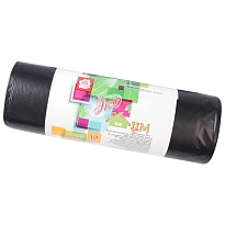 Мешки для мусора 220 л, черные, в рулоне 10 шт., ПВД, 29 мкм, 1100х830 мм, Концепция Быта ЭкоДом, 604924 в Воронеже