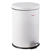 Ведро-контейнер для мусора (урна) с педалью LAIMA Classic, 12 л, белое, глянцевое, металл, со съемным внутренним ведром в Воронеже