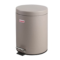 Ведро-контейнер для мусора (урна) с педалью LAIMA Classic, 5 л, серое, матовое, металл, со съемным внутренним ведром в Воронеже