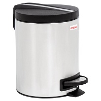 Ведро-контейнер для мусора (урна) с педалью LAIMA Modern, 5 л, матовое, нержавеющая сталь в Воронеже