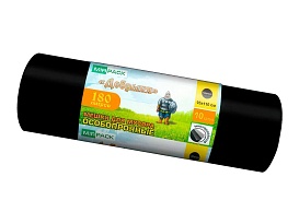 Мешки для мусора 180 л, ароматизированные, черные, в рулоне 10 шт., ПВД, 100 мкм, 1100х930 мм, Добрыня, Dob18010black в Воронеже Мешки для мусора 180 л, ароматизированные, черные, в рулоне 10 шт., ПВД, 100 мкм, 1100х930 мм, Добрыня, Dob18010black в Воронеже